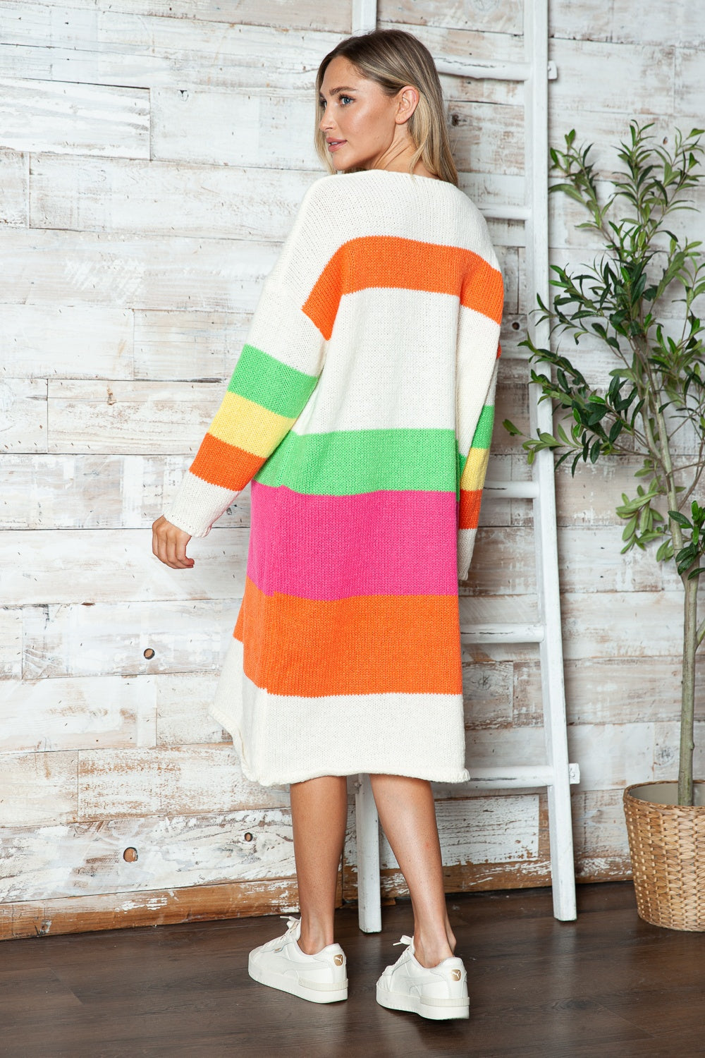 Vivid Block Sweater Dress