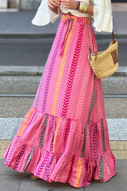 Pink Prism Maxi Skirt