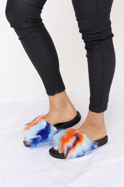 Vida Furry Open-Toe Sandals
