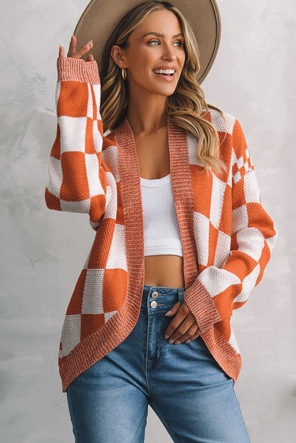 Kinsley Open Front Plaid Cardigan