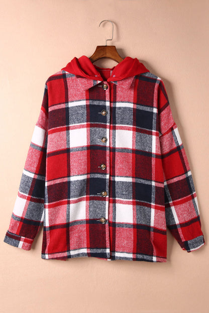 Highland Plaid Button-Up Jacket