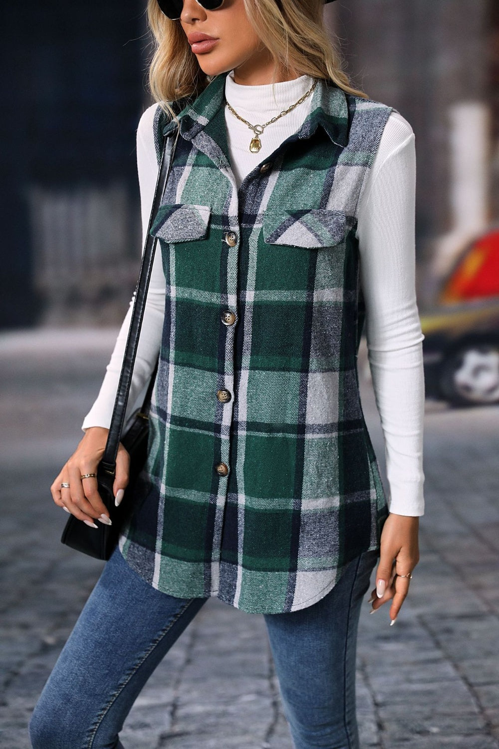 Sarah Plaid Charm Vest