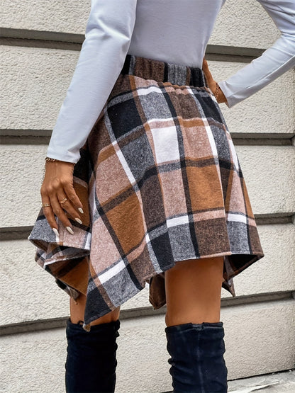 Highland Twist Plaid Skirt