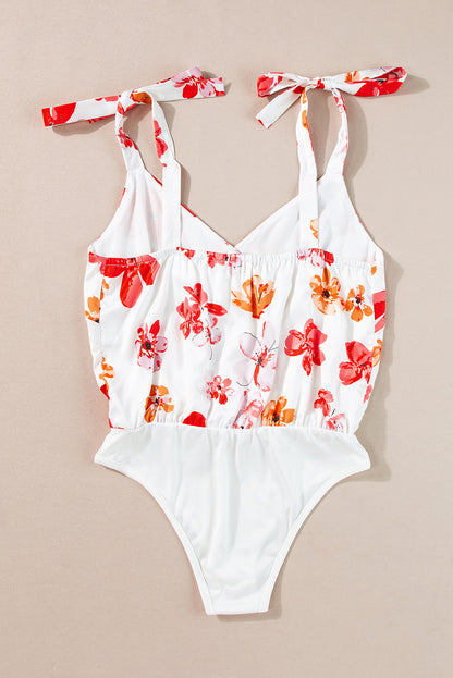 Floral Whispers Surplice Bodysuit