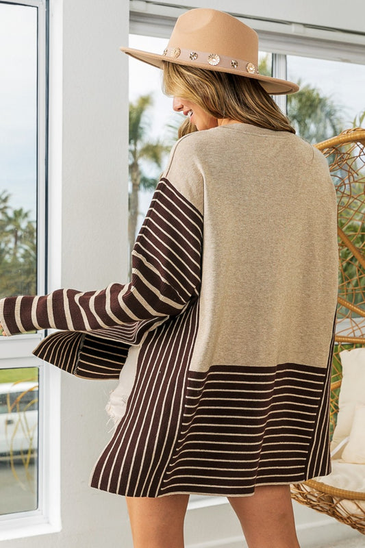 Mocha Swirl Slit Top