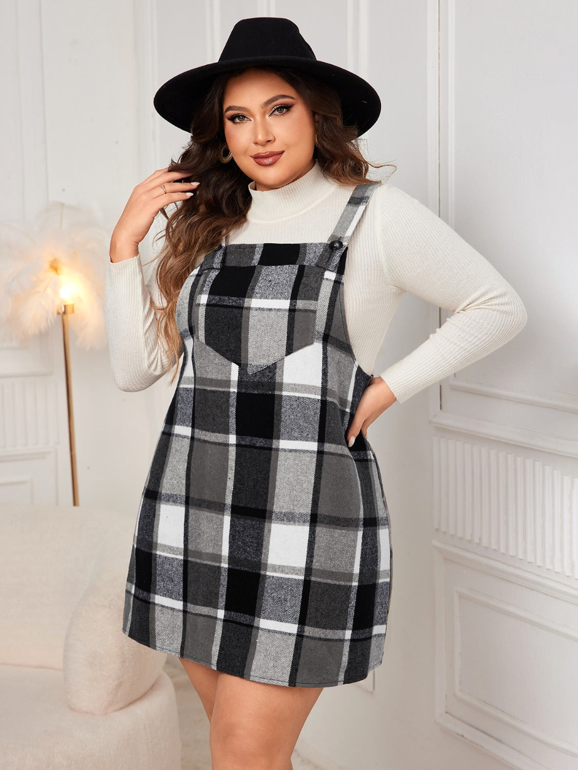 Stella Plaid Suspender Dress