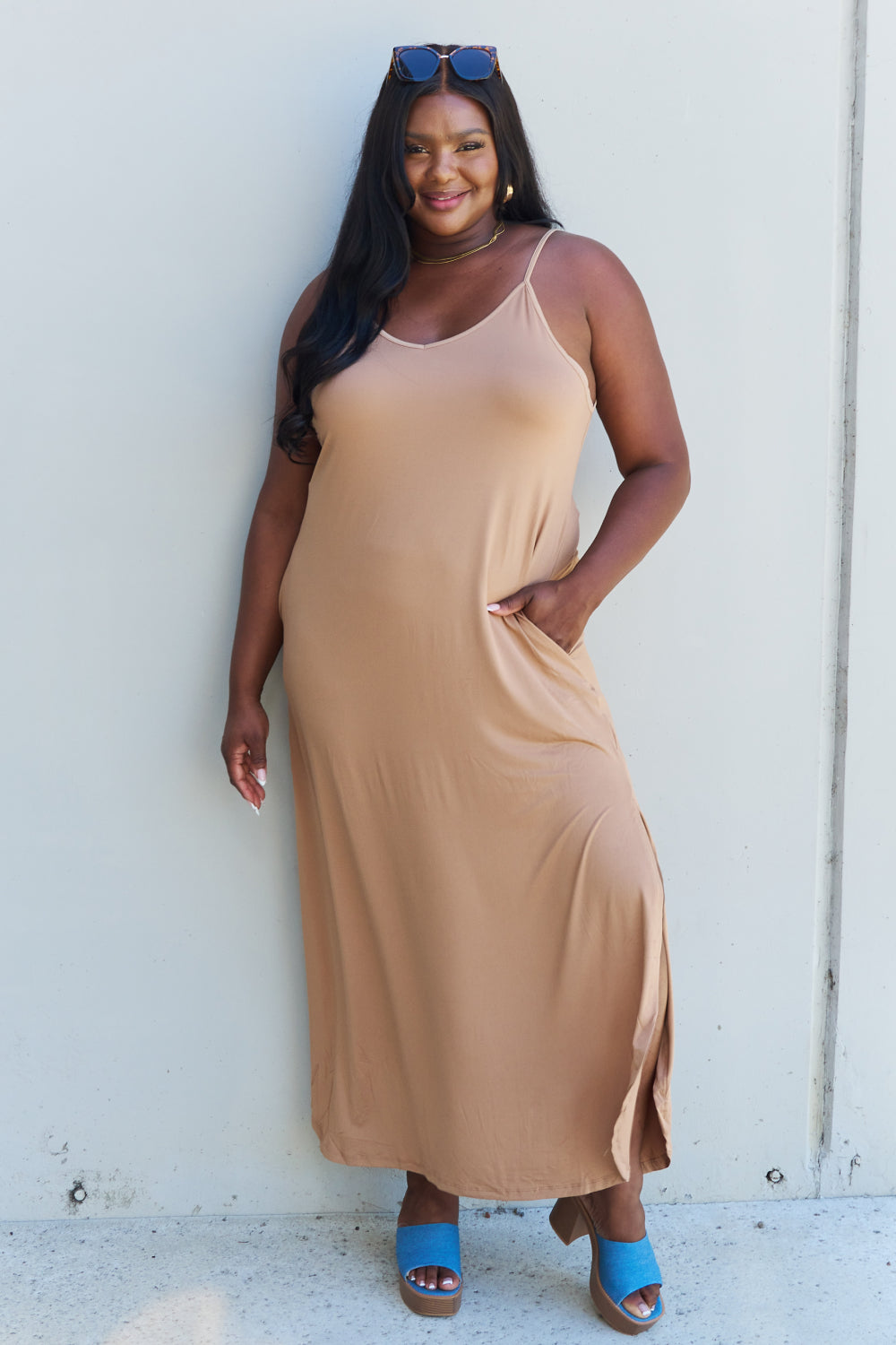 Camel Haze Maxi Dress