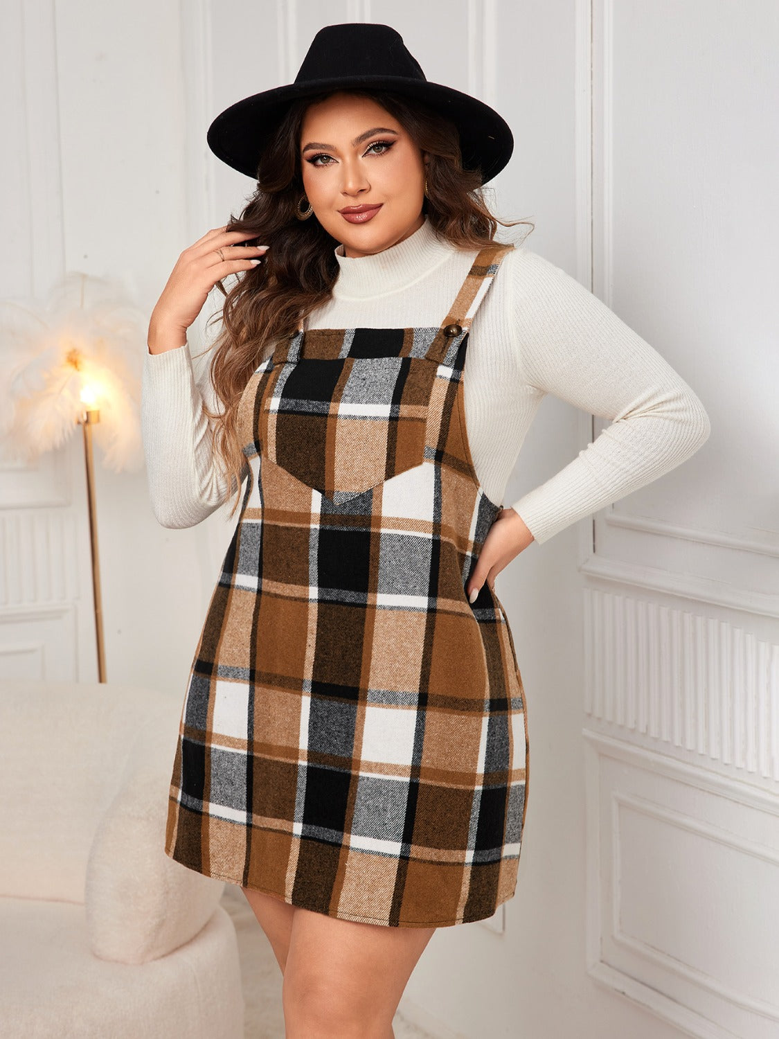 Stella Plaid Suspender Dress