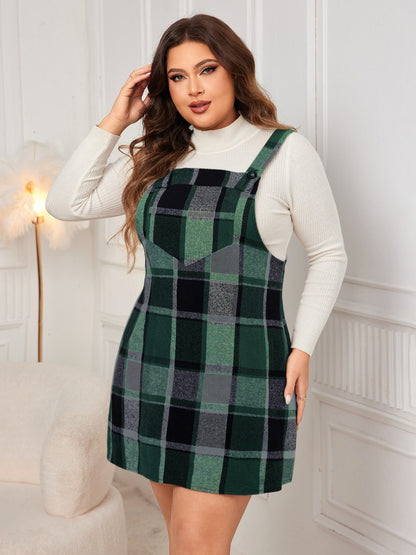 Stella Plaid Suspender Dress