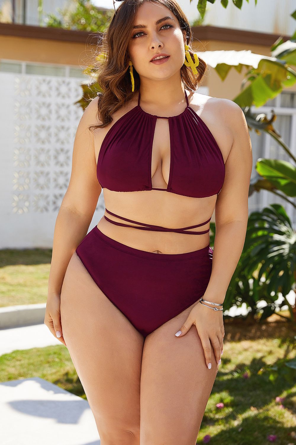 Curvy Flaunt & Flow Tied Back Bikini