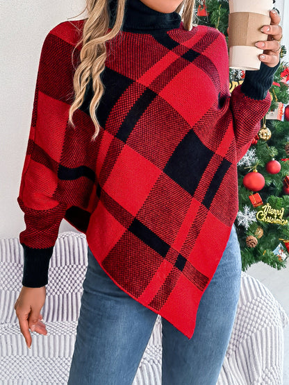 Isabelle Plaid Batwing Sweater