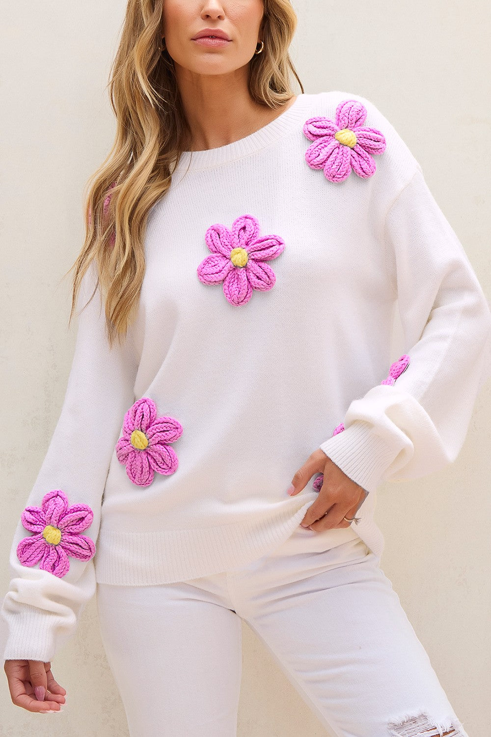 Petal Path Knit Sweater