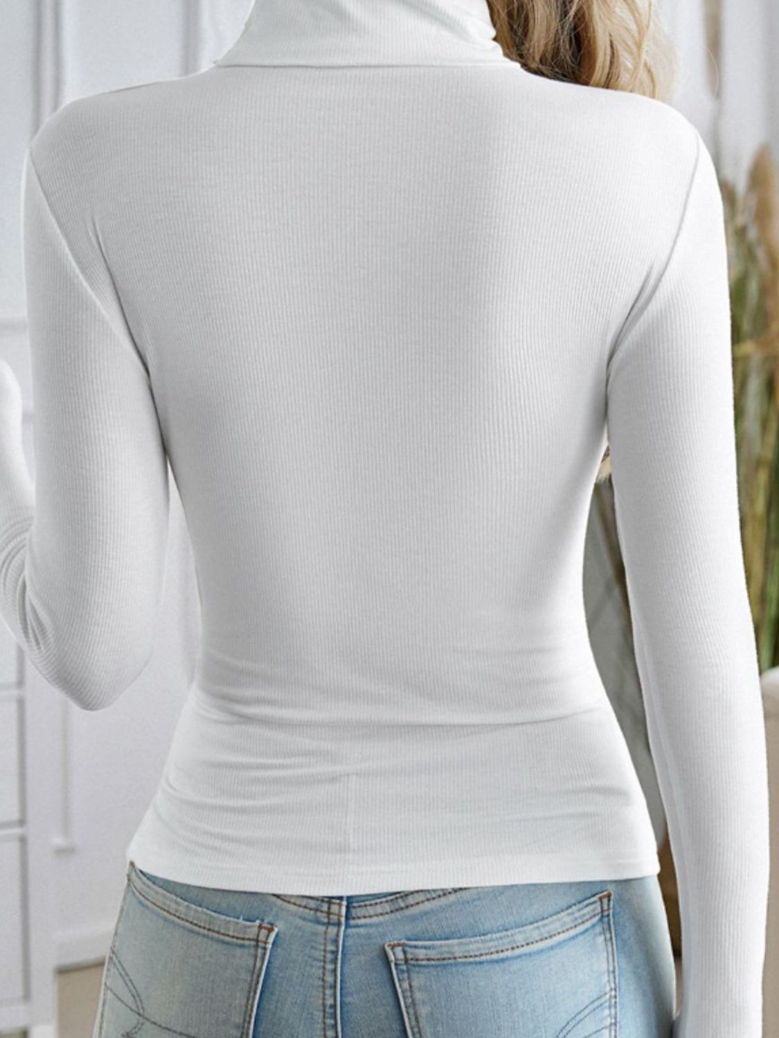 Mylah Minimalist Turtleneck Top