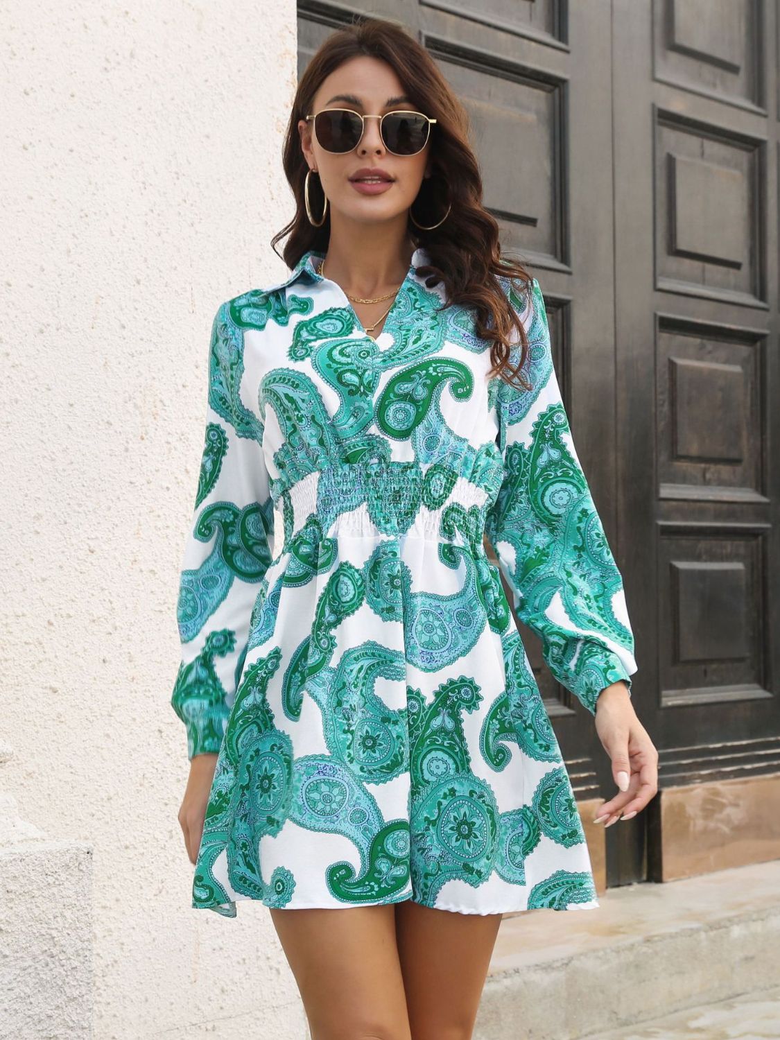 Sedona Paisley Smocked Dress