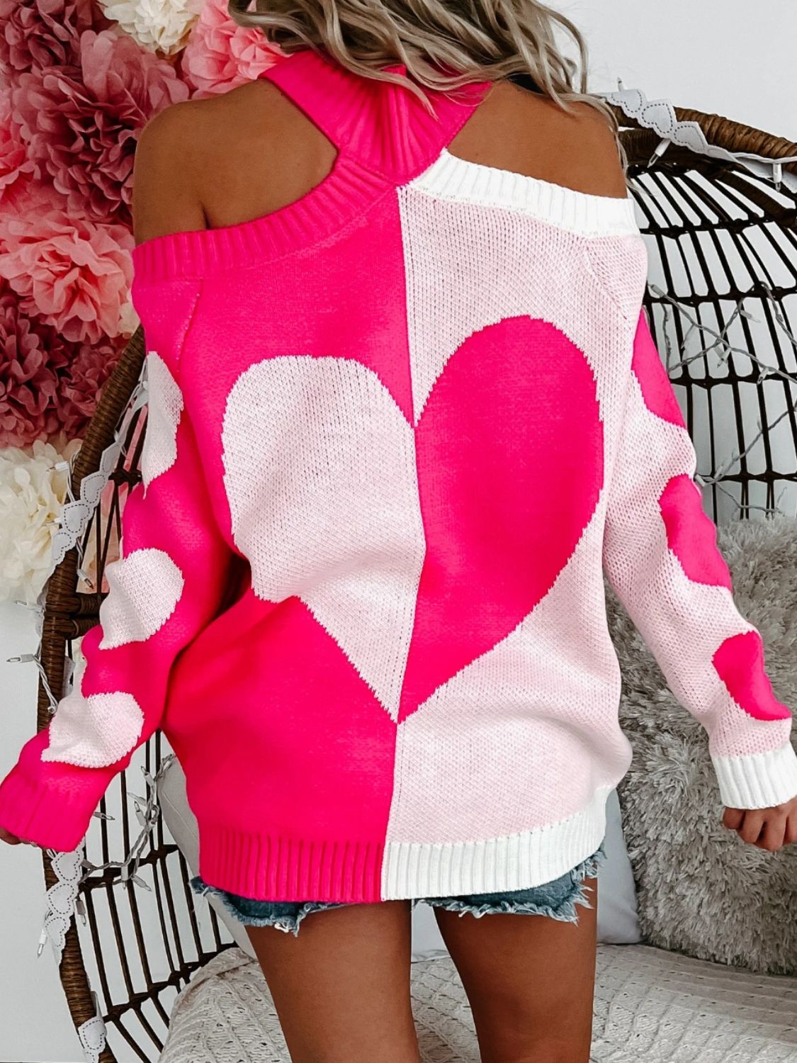 Cupid’s Kiss Cold Shoulder Sweater