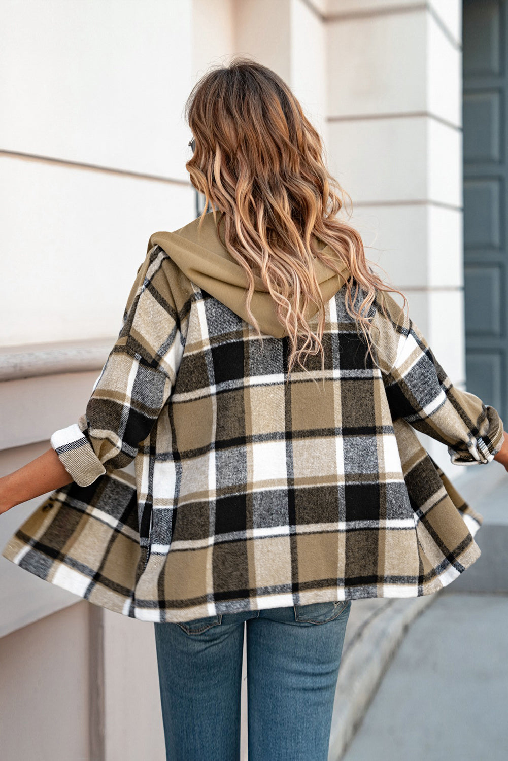 Highland Plaid Button-Up Jacket