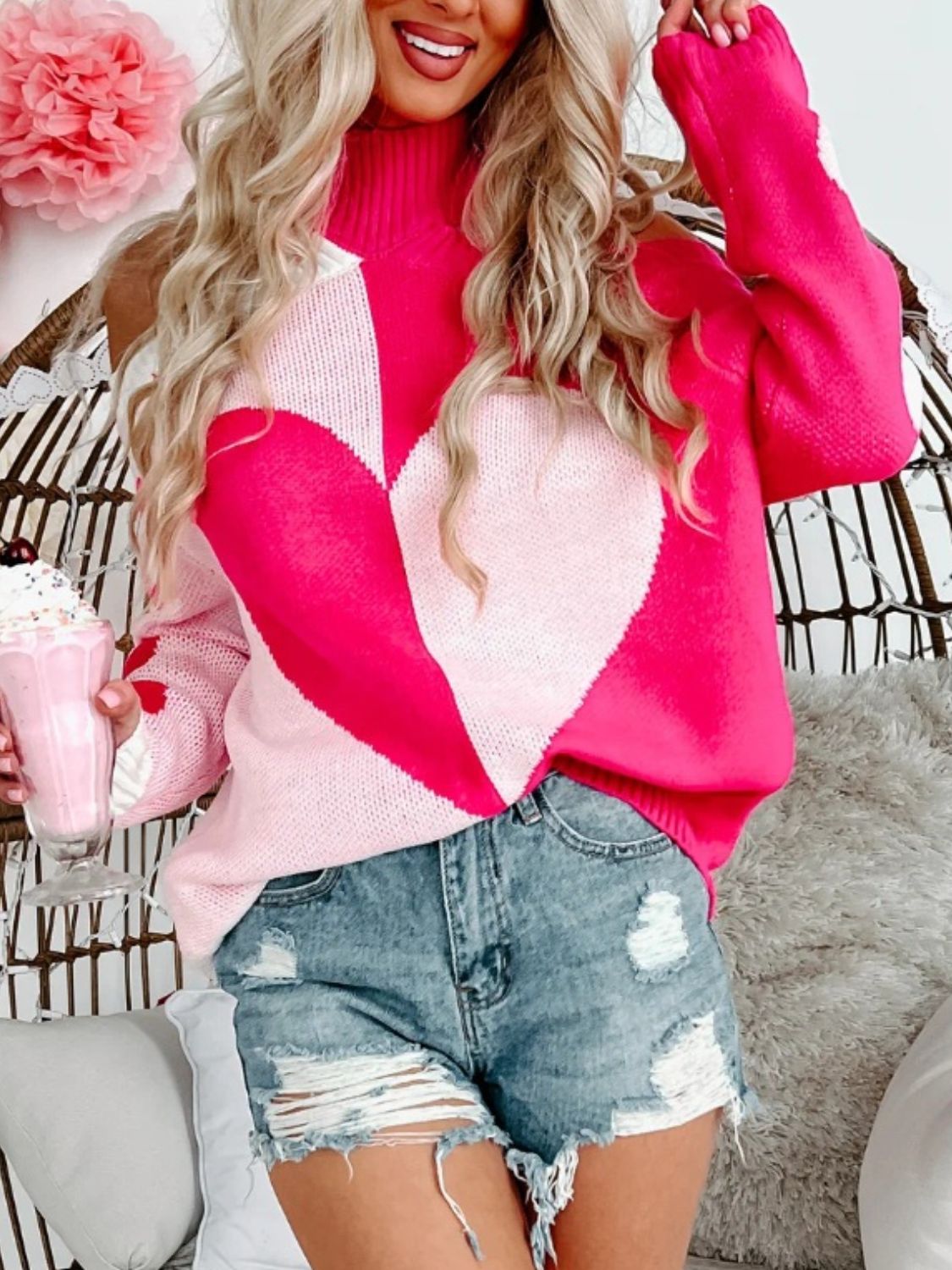 Cupid’s Kiss Cold Shoulder Sweater