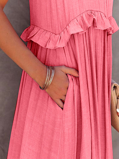 Ruffle Radiance Sleeveless Maxi