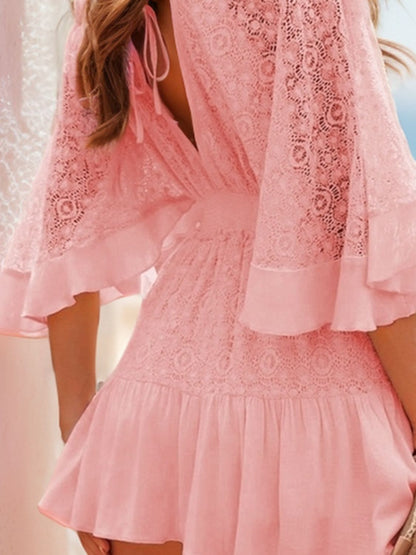 Lace Adoration Cutout Mini Dress