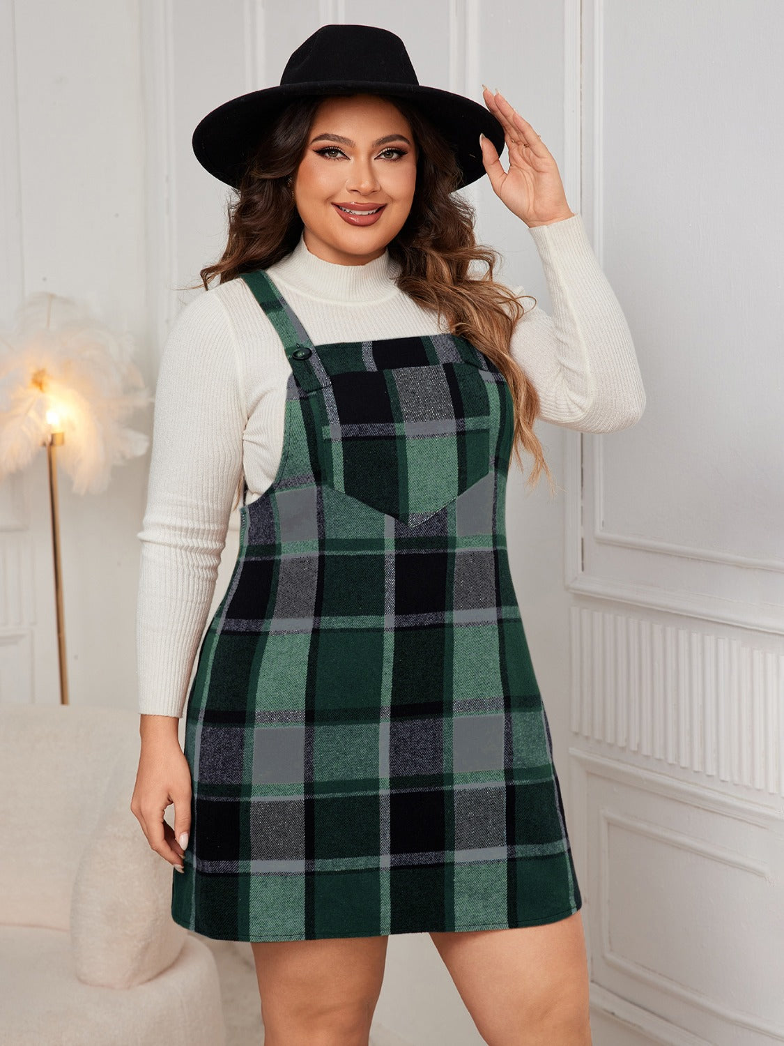 Stella Plaid Suspender Dress