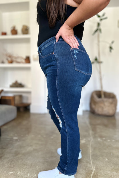 Downtown Shredded High Waist Jeans