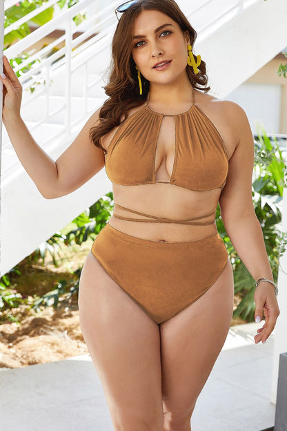 Curvy Flaunt & Flow Tied Back Bikini