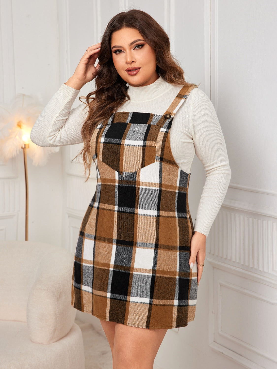 Stella Plaid Suspender Dress