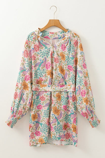 Floral Peacock Dream Dress