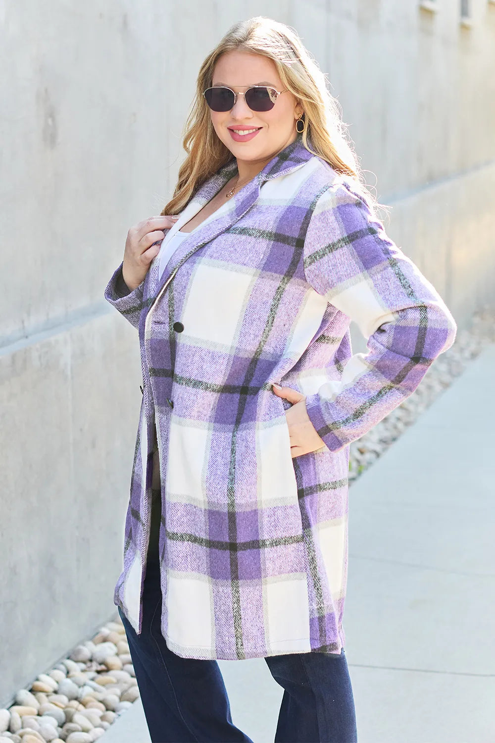 Classic Checkmate Lapel Coat
