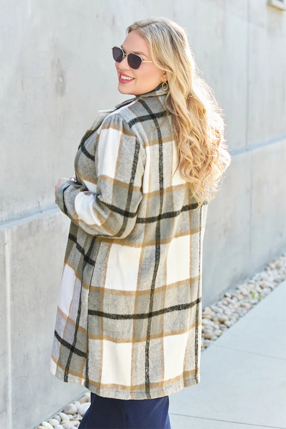Classic Checkmate Lapel Coat
