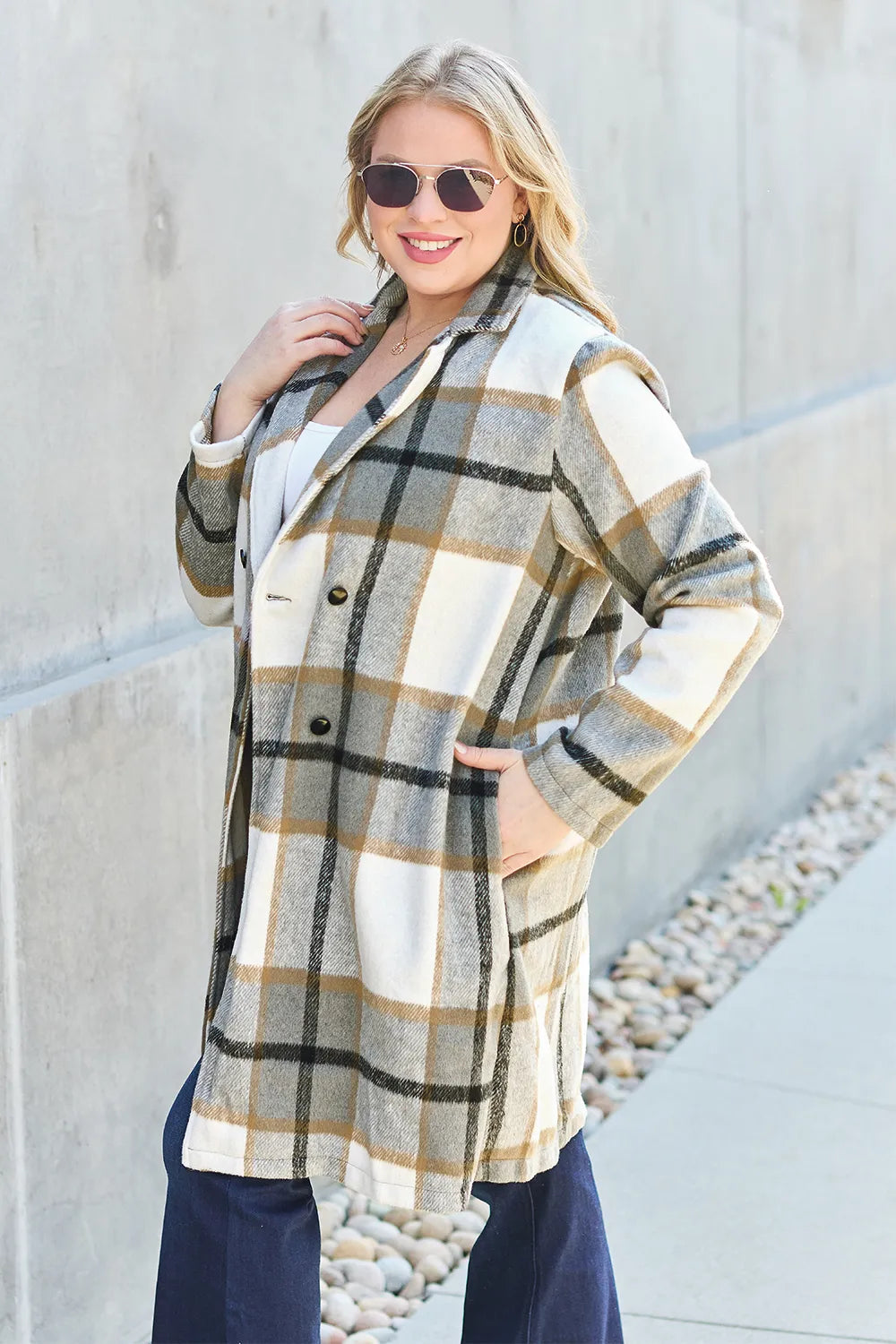 Classic Checkmate Lapel Coat