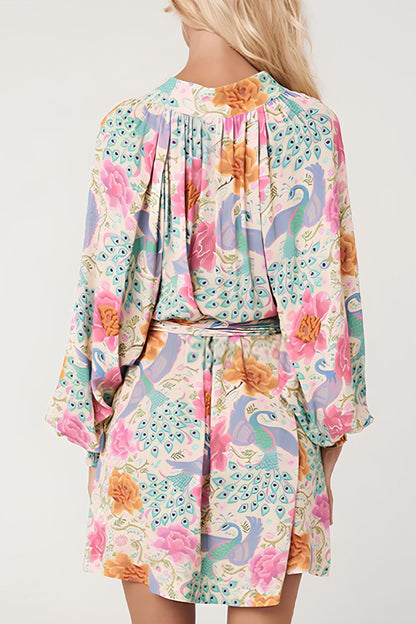 Floral Peacock Dream Dress