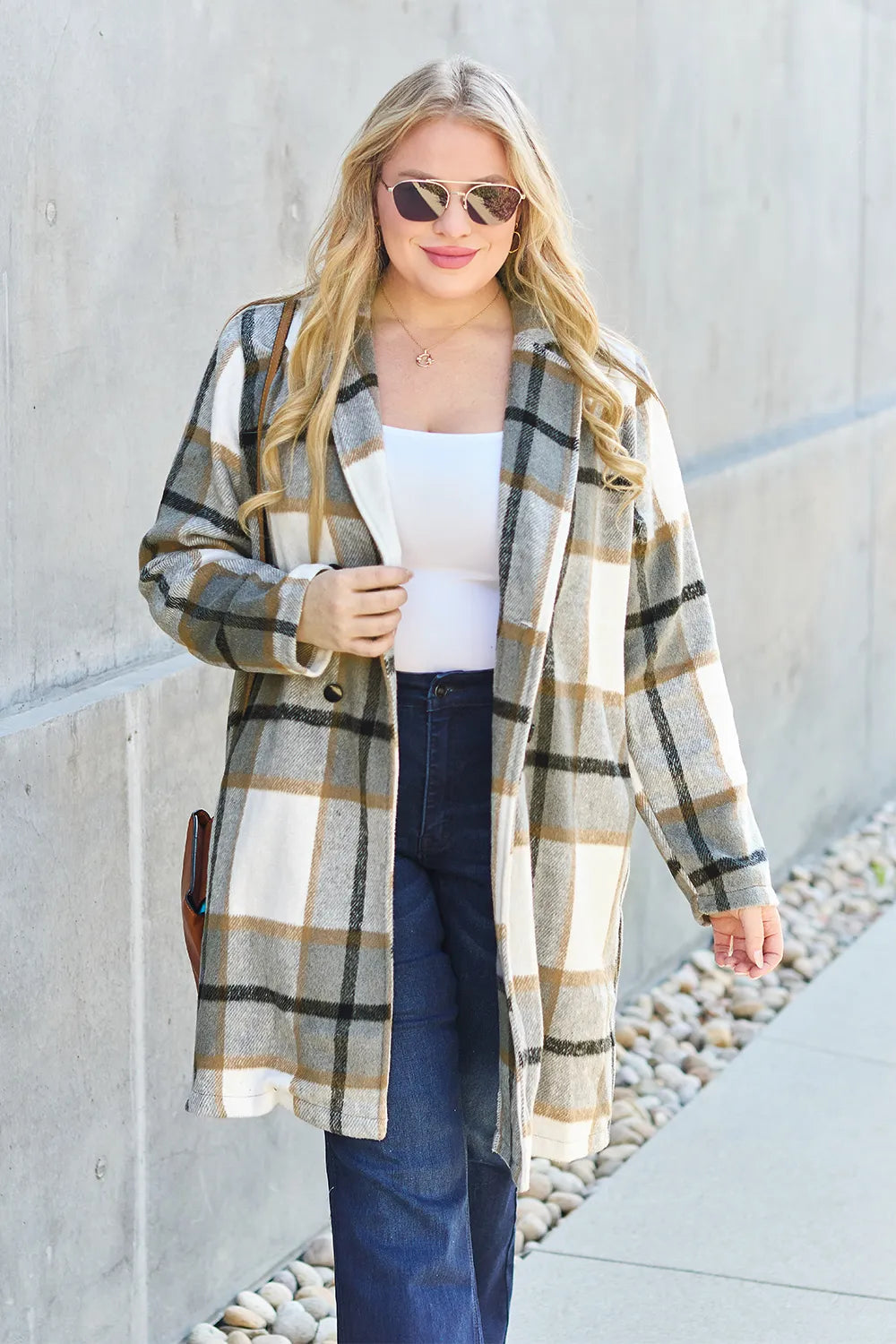 Classic Checkmate Lapel Coat