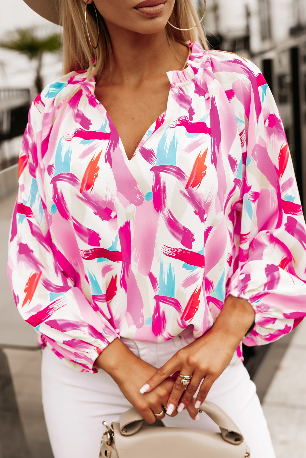 Colorful Brush Strokes Blouse