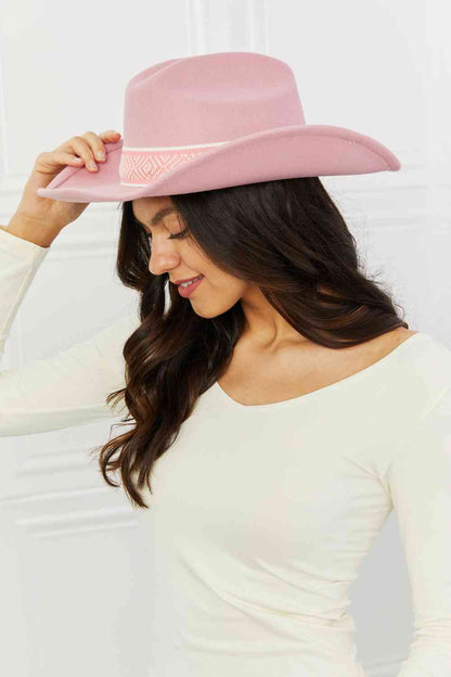 Blush Bronco Cowboy Hat