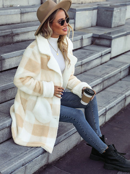 Cozy Charm Plaid Coat