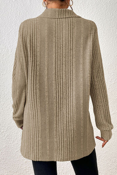 Slash & Sleek Long Sleeve Sweater