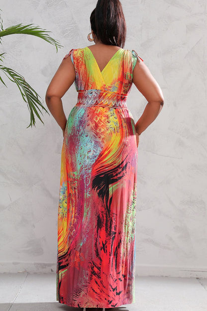 Curvy Vibrant Visions Maxi Dress