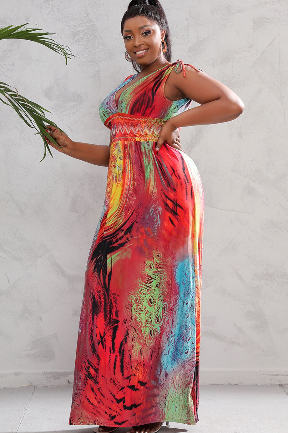 Curvy Vibrant Visions Maxi Dress