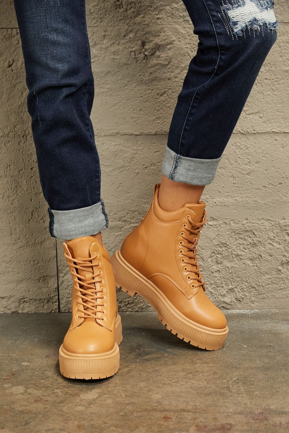 Chic Caramel Cityscape Boots