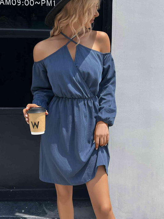 Halle Cold-Shoulder Mini Dress