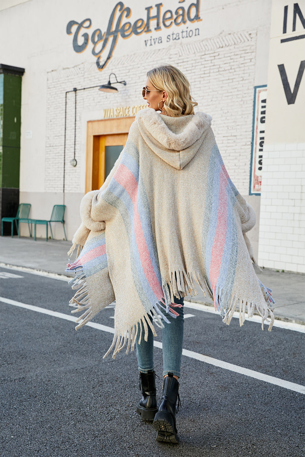 Cozy Glamour Fur Poncho