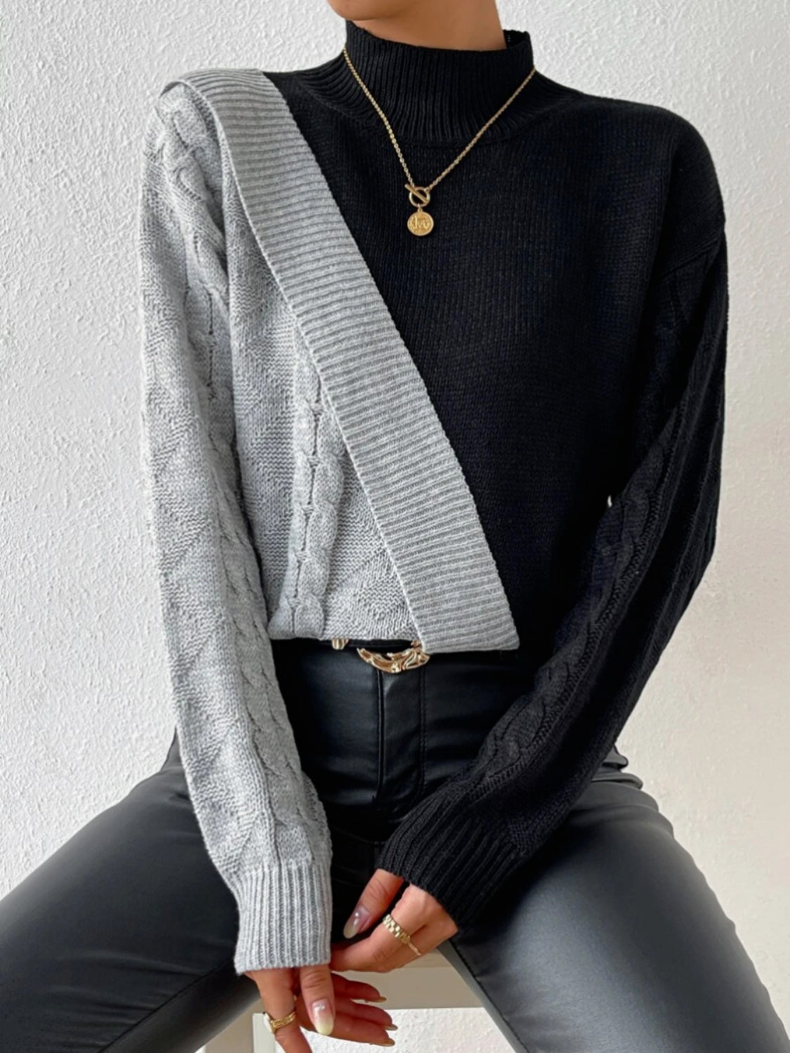Sleek Monochrome Sweater
