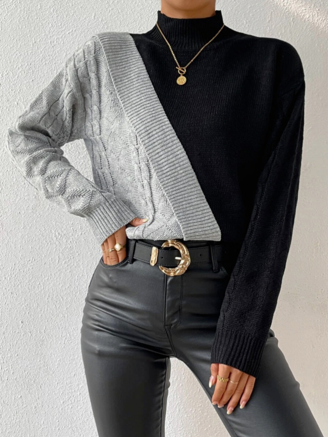 Sleek Monochrome Sweater