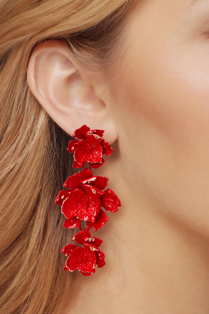 Flower Shape Dangle Earrings