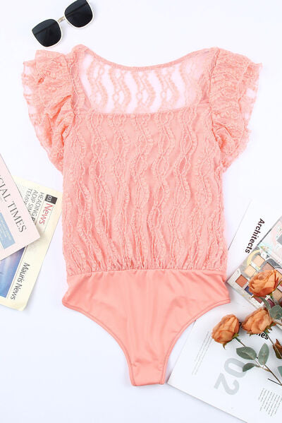 Flirty Frills Ruffled Lace Bodysuit